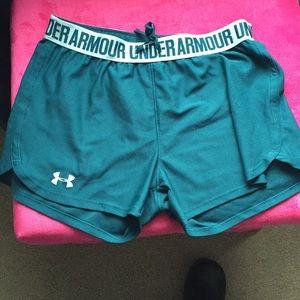 Under Armour shorts.